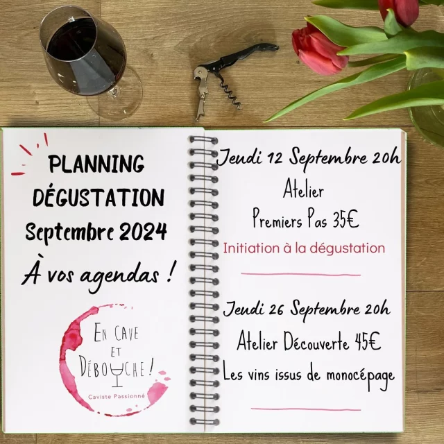 C’est la rentrée des classes pour les plus grands aussi ! 
- 
Voici le programme des dégustations de septembre !
-
JEUDI 12 SEPTEMBRE - Atelier « Premier Pas » initiation à la dégustation à partir de 20h !
-
JEUDI 26 SEPTEMBRE - Atelier « Découverte »
Les vins issus de monocepages
-
Réservation obligatoire 
-
François
